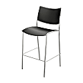 Mayline® Escalate Series Stackable Stool, Black/Silver, Set Of 2