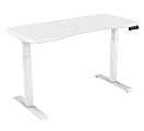 Loctek 55"W Height-Adjustable Desk, White