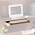 Global® Genoa Furniture Collection Pullout Keyboard Shelf, 3 1/2"H x 20"W x 11"D, Quartered Mahogany