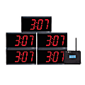 Pyramid™ Time Systems Clock In A Box Bundle, Digital, 4-Digit, Pack Of 5