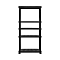 Inval 5-Level Modular Adjustable Shelf, 75"H x 17-3/4"W x 35-13/16"D, Black 1 thumbnail image