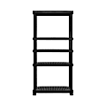 Inval 5-Level Modular Adjustable Shelf, 75"H x 17-3/4"W x 35-13/16"D, Black 1 thumbnail image