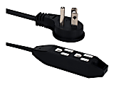 QVS 3-Outlet 3-Prong 10ft Right-Angle Flat Power Extension Cord -  - PC3RX10 1 thumbnail image