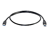 C2G 3m USB 3.0 Cable - USB A to USB A - M/M - 9.84 ft USB Data Transfer Cable - First End: 1x Type A Male USB - 54172 1 thumbnail image