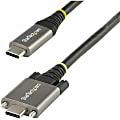 StarTech.com 20" 50cm Side Screw Locking USB C Cable 10Gbps, USB 3.1 Gen 2 Type-C Cable, 5A/100W PD, DP Alt Mode, Dual Screw Lock US 1 thumbnail image