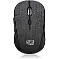 Adesso iMouse S80B - Wireless Fabric Optical Mini Mouse (Black) - Optical - Wireless - 30 ft - Radio Frequency - IMOUSES80B 1 thumbnail image