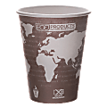 Eco-Products World Art Hot Beverage Cups, 8 Oz, Maroon, Carton Of 1000