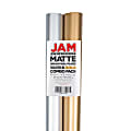 JAM Paper® Wrapping Paper, Matte, 25 Sq Ft, Gold & Silver 1 thumbnail image