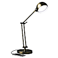 OttLite® Wellness Series® Refine LED Desk Lamp, Adjustable Height, 24"H, Antique Brass