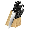 Our Table 18-Piece Stainless Steel Forged Triple Riveted Cutlery Block Set, Black 1 thumbnail image