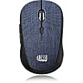 Adesso iMouse S80L - Wireless Fabric Optical Mini Mouse (Blue) - Optical - Wireless - Radio Frequency - 2.40 GHz - Blue - USB - 1600 dpi - Scroll Wheel - 6 Button(s) - Symmetrical