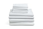 Medline Interblend Percale Flat Sheets, 60" x 115", White, Pack Of 12