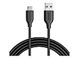 Anker PowerLine - USB cable - 24 pin USB-C (M) to USB Type A (M) - USB 3.0 - 6 ft - black 1 thumbnail image