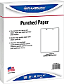 Paris Printworks Professional 2-Hole Top Punched Inkjet Or Laser Paper, 5 Reams, White, Letter Size, 500 Sheets Per Ream, 20 Lb- 04110P 1 thumbnail image