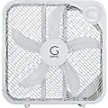 Genesis 3-Speed Box Fan With Max Cooling Technology, 20", White