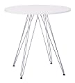 Ave Six Eiffel Dinette Table, Round, White