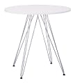 Ave Six Eiffel Dinette Table, Round, White 1 thumbnail image