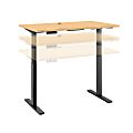 Bush Business Furniture Move 60 Series Electric 48"W x 30"D Height Adjustable Standing Desk, Natural Maple/Black Base, Standard Delivery