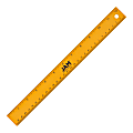JAM Paper® Non-Skid Stainless-Steel Ruler, 12", Gold 1 thumbnail image