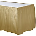 Amscan Plastic Table Skirts, Gold, 21’ x 29”, Pack Of 2 Skirts