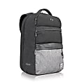 Solo Momentum Backpack With 15.6" Laptop Pocket, Zip Top Closure, Black/Gray
