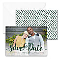Custom Full-Color Save The Date Announcements With Envelopes, 7" x 5", Flirty Date, Box Of 25 Cards