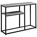 Monarch Specialties Accent Table With Shelf, Rectangular, Dark Taupe/Black