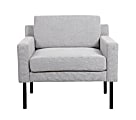 Boss Office Products Poly-Linen Weave Lounge Chair, Gray 1 thumbnail image