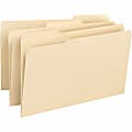 Business Source 1/3 Tab Cut Legal Top Tab File Folders - 8 1/2" x 14" - 3/4" Expansion - Assorted Tab Position - Manila - 50 / Box