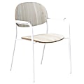 KFI Studios Tioga Guest Chair With Arms, Ash/White