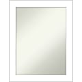Amanti Art Non-Beveled Rectangle Framed Bathroom Wall Mirror, 28" x 22", Wedge White 1 thumbnail image