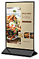 Deflecto® Double-Sided Sign Holder With Black Frame & Base, 6"H x 4"W, Black/Clear 1 thumbnail image