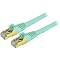 StarTech.com 2 ft CAT6a Ethernet Cable - 10GbE Aqua UL/TIA Certified