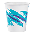 Solo Jazz Design Waxed Paper Cold Cups - 5 fl oz - 1000 / Carton - White, Blue - Wax Paper - Beverage