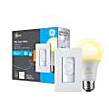 GE Cync Smart Wire-Free Switch & Smart Direct Connect Dimmable Soft White A19 Bulb Kit, 93129091 1 thumbnail image