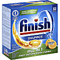 Finish Dishwasher Gel Packs - Gel - 1.3 fl oz (0 quart) - Orange Scent - 32 / Box - 8 / Carton - Orange 1 thumbnail image