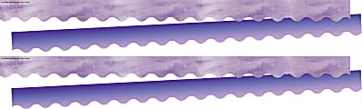 Barker Creek Double-Sided Scalloped-Edge Border Strips, Purple Tie-Dye/Ombré, 2-1/4" x 36", Set Of 26 Strips