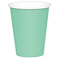 Amscan Paper Cups, 9 Oz, Cool Mint, 20 Cups Per Pack, Case Of 4 Packs