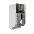 Kimberly-Clark Professional ICON Coreless Standard 2-Roll Toilet Paper Dispenser With Faceplate, Vertical, Ebony Wood Grain 1 thumbnail image