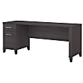 Bush Furniture Somerset 72"W Office Desk With Drawers, Storm Gray, Standard Delivery