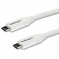 StarTech.com 4m 13 ft USB C to USB C Cable w/ 5A PD - M/M - White - USB 2.0 - USB-IF Certified - USB Type C Cable - USB C Charging Cable - USB C PD Cable - Power USB Type-C devices - 4m USB C to USB C Cable - 4 m USB Type C Cable