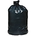 Webster Reclaim Heavy-Duty Recycled Can Liners - Extra Large Size - 56 gal - 43" Width x 48" Length - 1.25 mil (32 Micron) Thickness - Black - Plastic - 100/Carton - Can