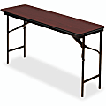 Iceberg Premium Wood Laminate Folding Table, Rectangular, 72"W x 18"D, Mahogany/Brown 1 thumbnail image