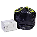 Webster® Drawstring Trash Can Liners, 30 Gallons, Black, Box Of 200 1 thumbnail image