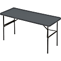 Iceberg IndestrucTable TOO™ 1200-Series Folding Table, 60"W x 24"D, Charcoal Gray