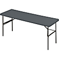 Iceberg IndestrucTable TOO™ 1200-Series Folding Table, 72"W x 24"D, Charcoal Gray