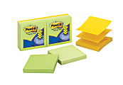 Post-it Dispenser Pop-up Notes, 3 in. x 3 in., 6 Pads, 100 Sheets/Pad, Assorted Colors