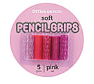Office Depot® Brand Soft Gel Round Pencil Grips, Purple/Pink, Pack Of 5