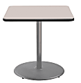 National Public Seating Square Café Table, Round Base, 36"H x 36"W x 36"D, Gray Nebula/Black