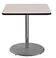National Public Seating Square Café Table, Round Base, 36"H x 36"W x 36"D, Gray Nebula/Black 1 thumbnail image